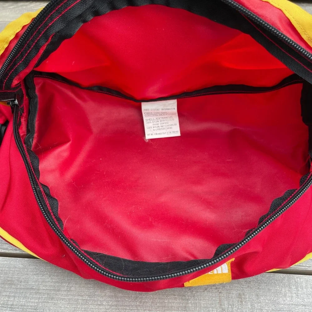 Vintage The North Face Waist 90s Fanny Pack Red Yellow Y2K Bold Retro Bag KOREA